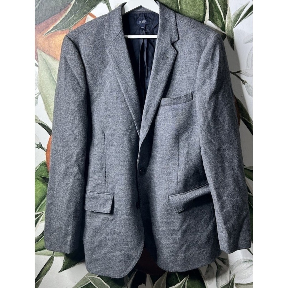 J. CREW Ludlow English Wool Moon Yorkshire Tweed Gray Sport Coat Jacket Size 40R